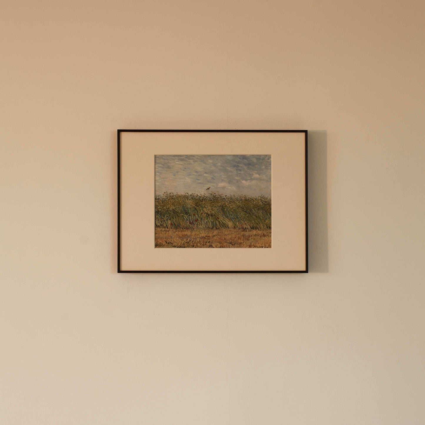 Wheat Field with a Lark by Vincent van Gogh | Framed Wall Art Print