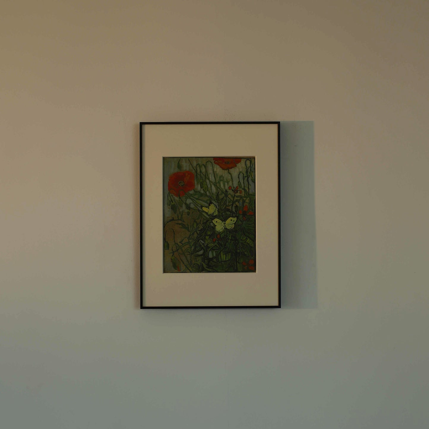 Butterflies and Poppies by Vincent van Gogh | Framed Wall Art Print