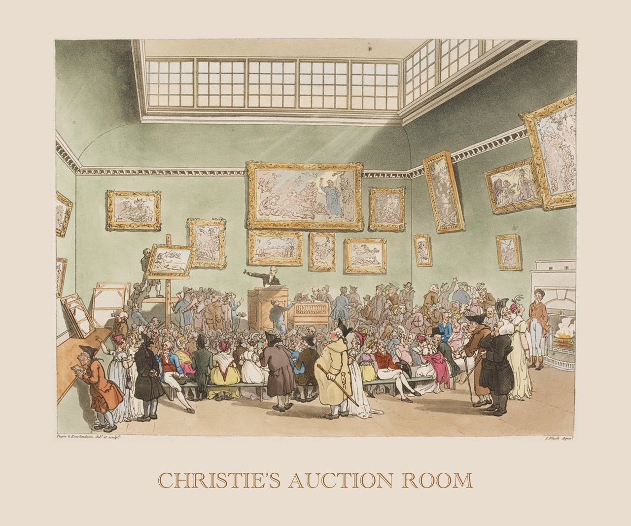 Christie's Auction Room - Giclee Art Print Poster