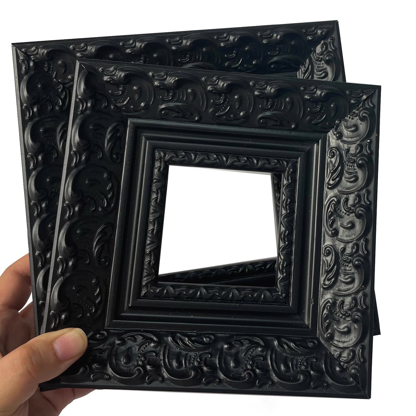 Black Pattern | Solid Wood Frame for Poster, Print, Canvas and Oil Painting