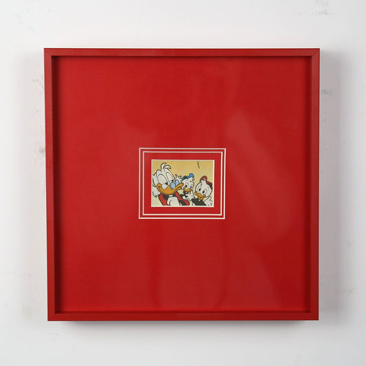 Scrooge McDuck and His Nephews Vintage Picture Framed Wall Art | Dead Stock