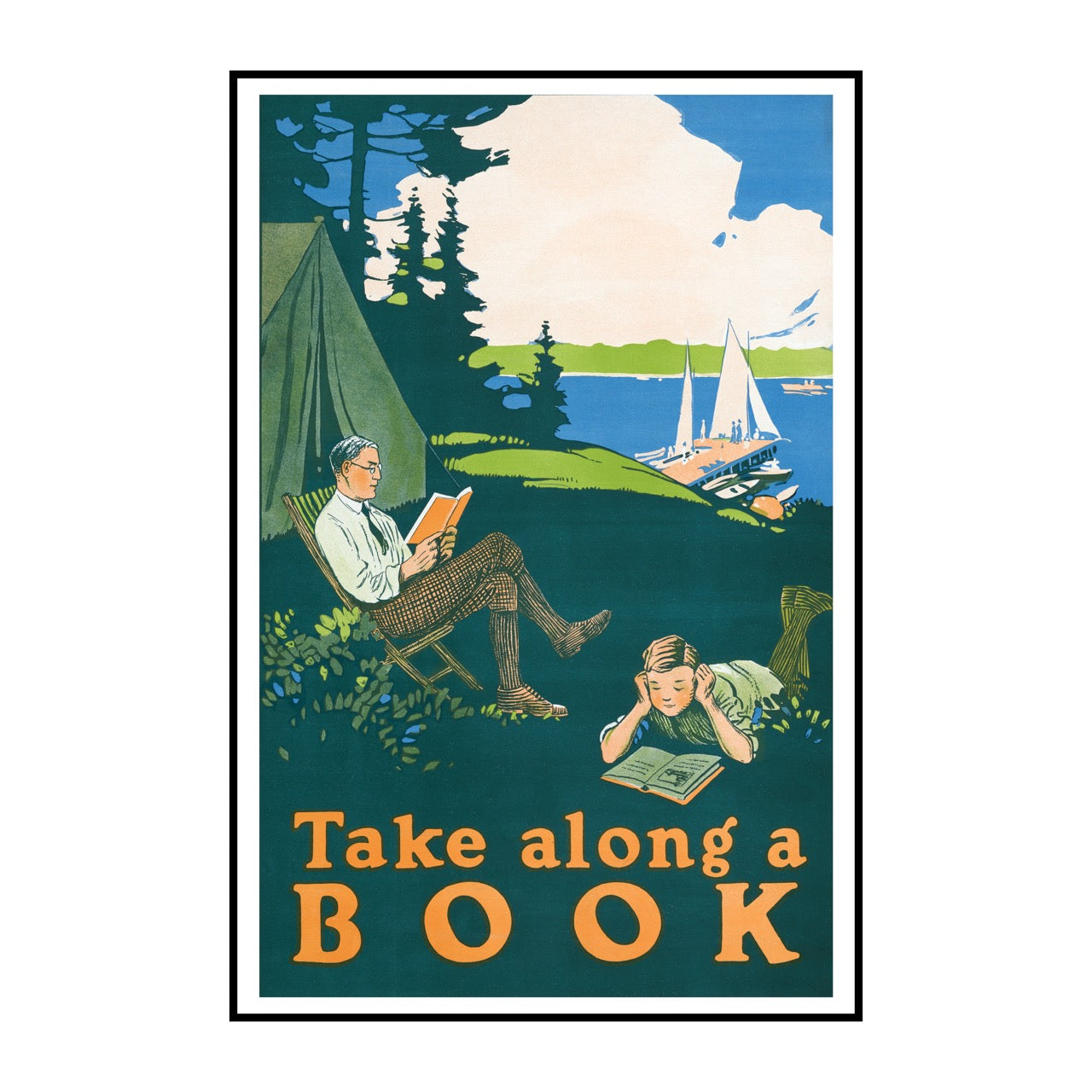 Take Along A Book Vintage Poster