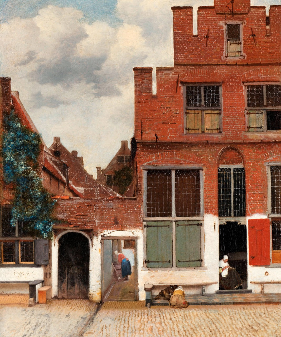 The Little Street, View of Houses in Delft Art Print