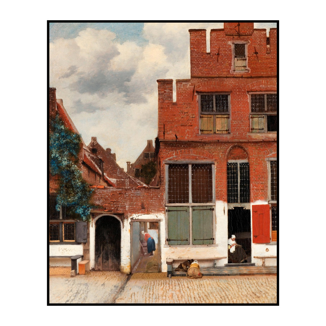 The Little Street, View of Houses in Delft Art Print