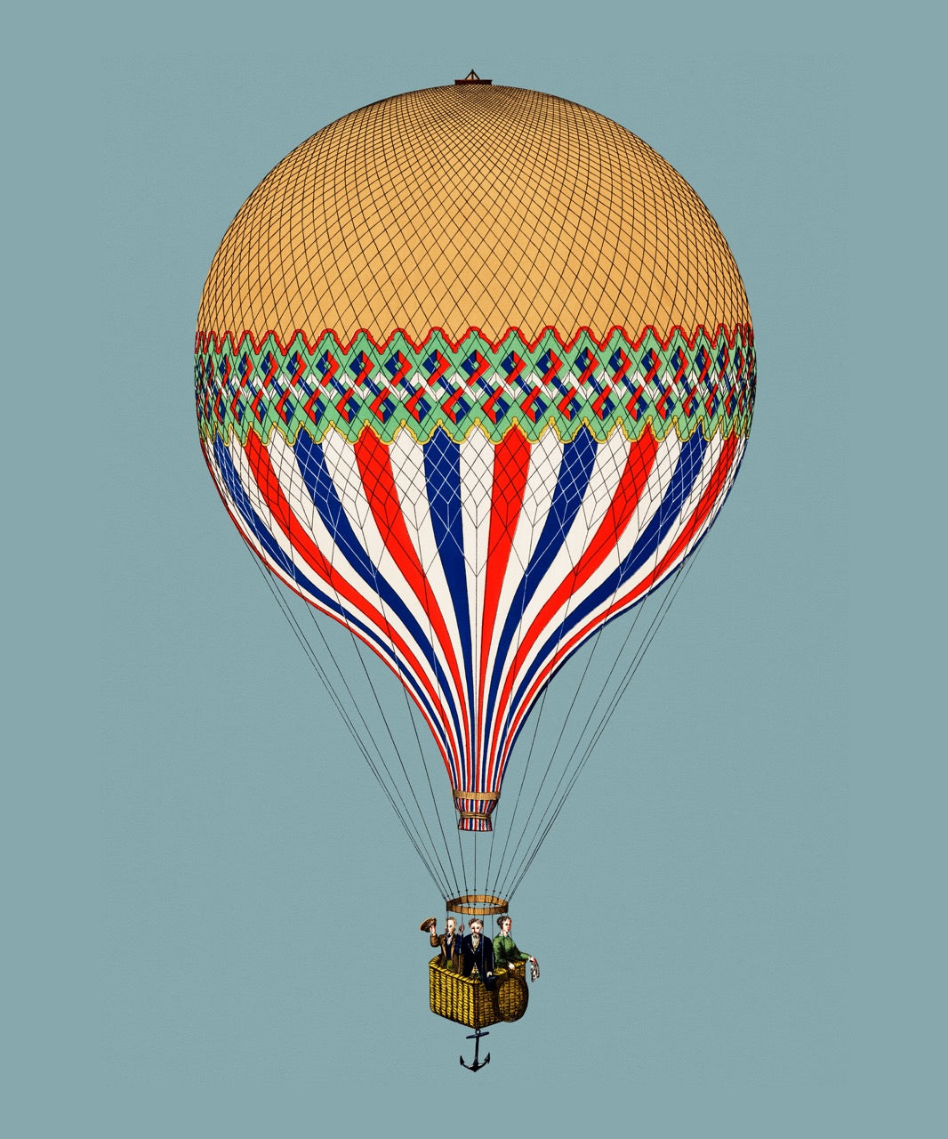 The Tricolor with a French Flag Themed Balloon Ascension in Paris