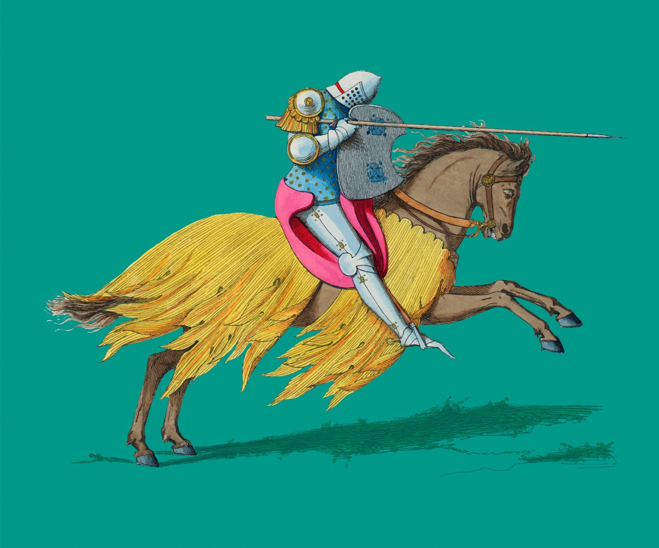 A Knight on Horse Back