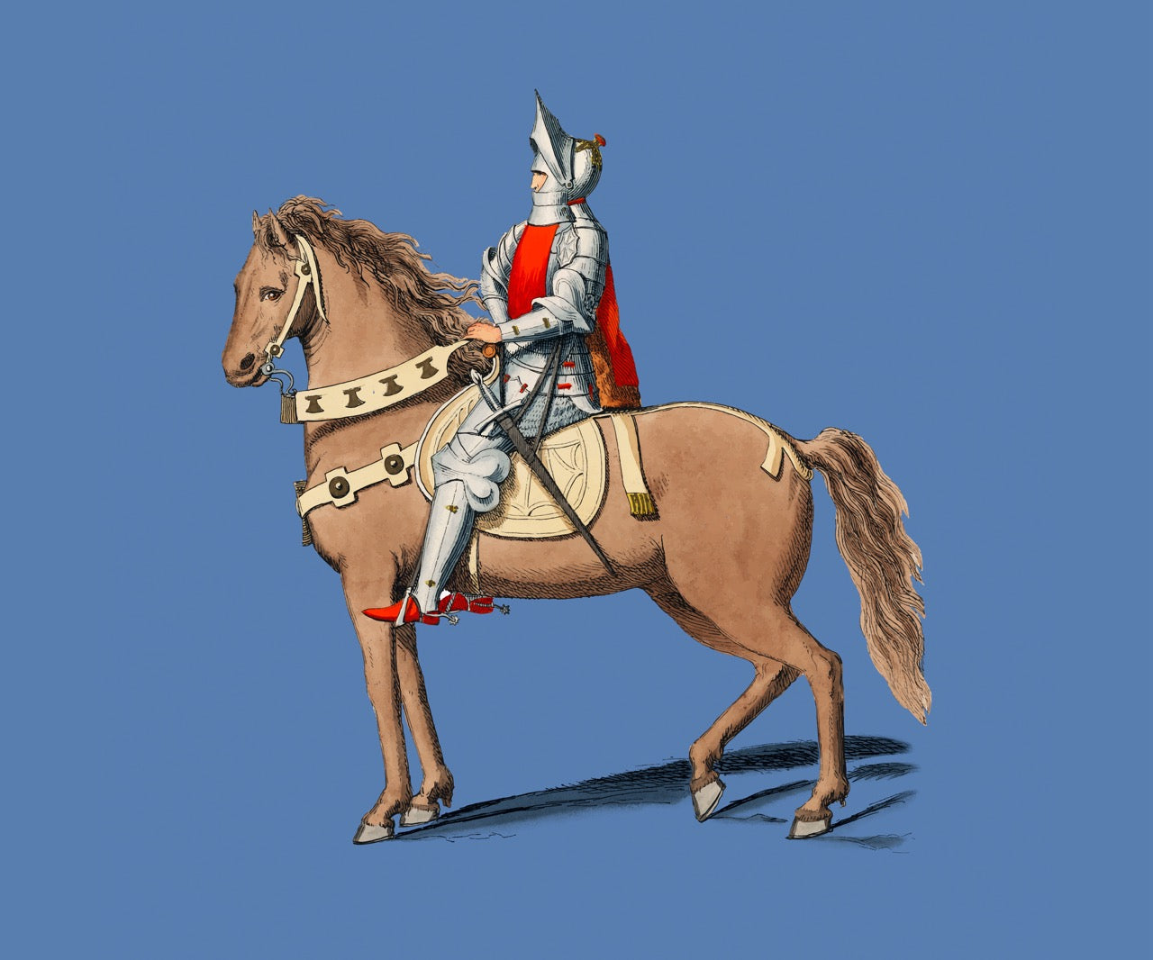 A Portrait of A Knight on Horse Back