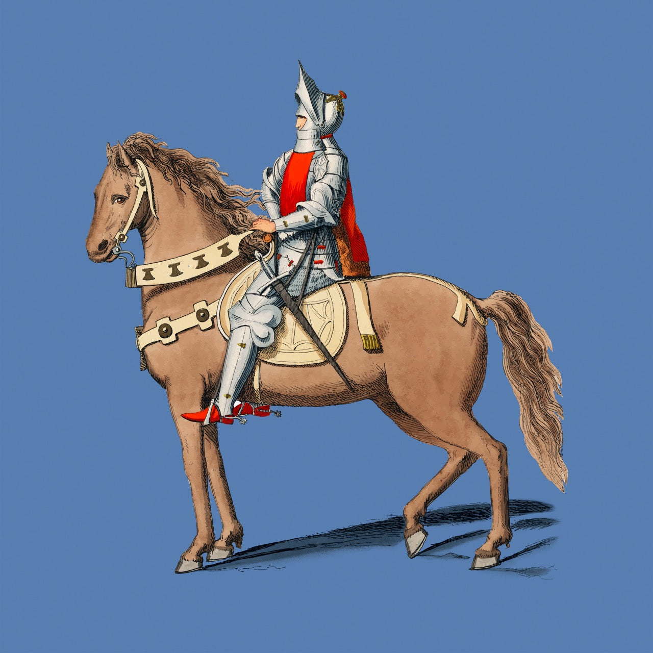 A Portrait of A Knight on Horse Back